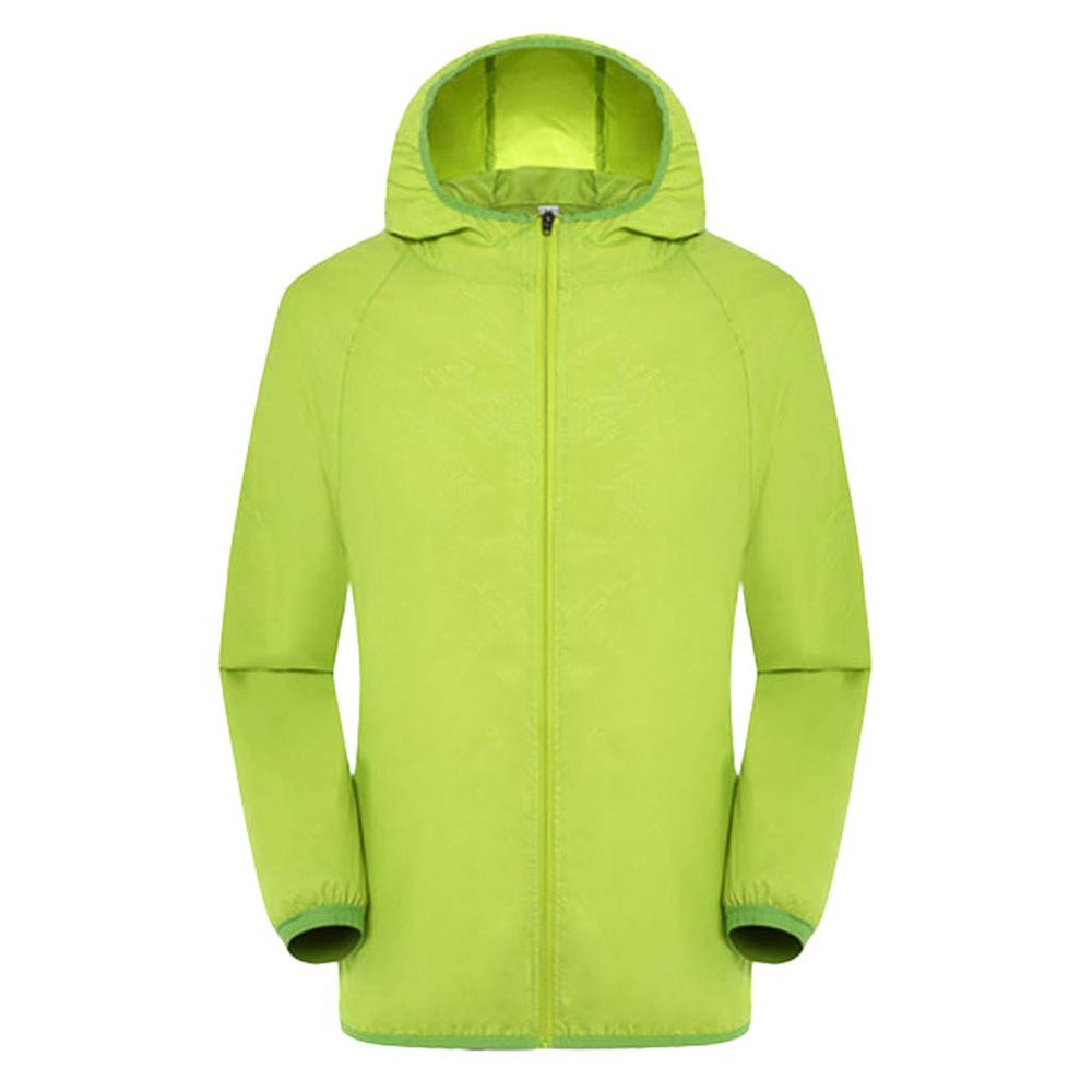 xoxingysm Mens Cycling Running Rain Jacket Lightweight Waterproof Biking Hiking Windbreaker Raincoat Ultra-Light Packable Green
