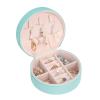 Jewelry Case Portable Jewelry Box Round Shape Jewelry Case Travel Jewelry Organizer Box Girl Stylish And Elegant Jewelry Storage Box Easy to access view 1
