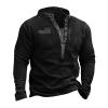 xoxingysm Mens Tactical Sweatshirts Long Sleeve Stand Collar USA Flag Graphic Pocket Shirt Coat American Patriotic Spring Fall Thermal Hunting Pullover Top view 1