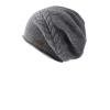 100% Cashmere Beanies Hat for Women Winter Knitted Solid Twist Warm Soft Slouchy Headgears Hats Ear Protect Skullies Bonnet (Color : Gray, Size : One Size) view 1