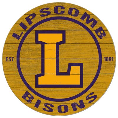 KH Sports Fan Lipscomb Bison Colored Circle Sign, 20x20 Inches, Bison Decor for Dorm, Bedroom, Fan Cave, Living Room; Display Your Team Spirit with This Unique Lipscomb Bison Wall Art