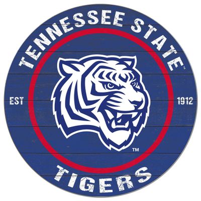 KH Sports Fan Tennessee State Tigers Colored Circle Sign, 20x20 Inches, Tigers Decor for Dorm, Bedroom, Fan Cave, Living Room; Display Your Team Spirit with This Unique Tennessee State Tigers Wall Art