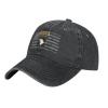 Army 101st Airborne Ranger Tabs Denim Trucker Hat Baseball Cap for Men Cowboy Dad Black view 1
