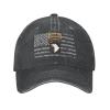 Army 101st Airborne Ranger Tabs Denim Trucker Hat Baseball Cap for Men Cowboy Dad Black view 2