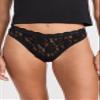 hanky panky Women's Signature Lace High Cut Thong, Black, XS view 2