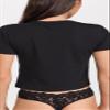 hanky panky Women's Signature Lace High Cut Thong, Black, XS view 3