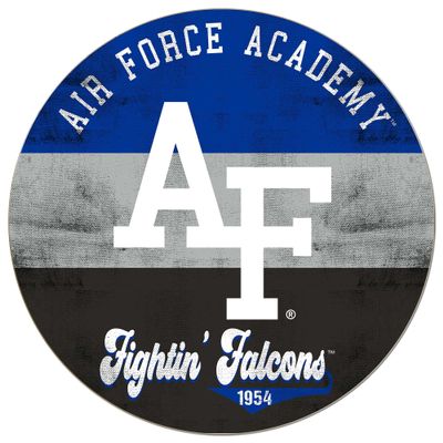 KH Sports Fan Air Force Falcons Multi-Color Retro Circle Sign, 20x20 Inches, Falcons Decor for Dorm, Fan Cave, Living Room; Display Your Team Spirit with This Unique Air Force Academy Falcons Wall Art