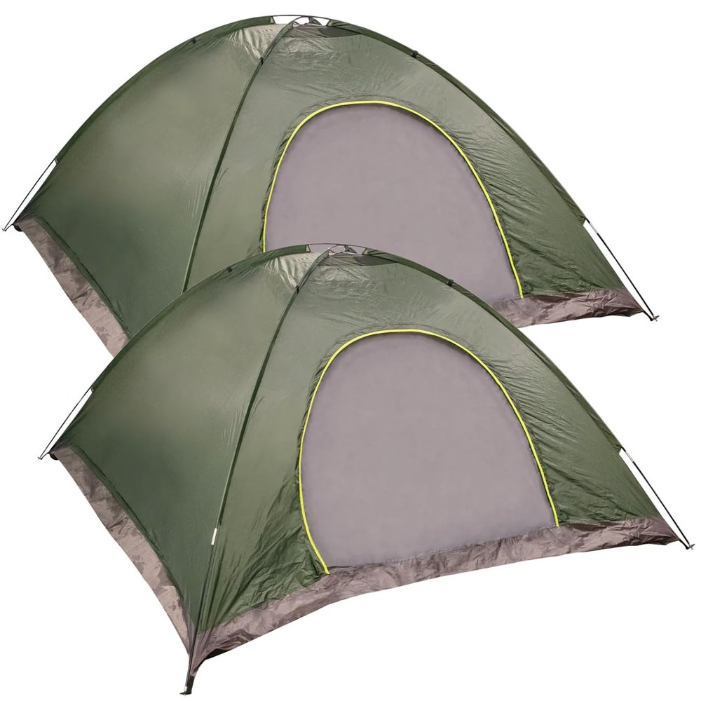 5 Pack Emergency Waterproof Pop Up Tents for Camping, Homeless People Bulk Cold Weather Outdoor 6 Person Tents with Rain Fly, Carrying Bag