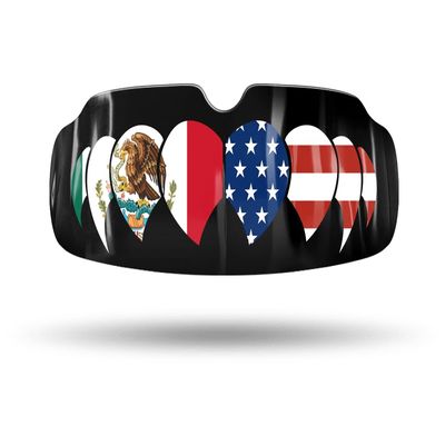 Impact Quick-Fit All Sports Mouthguard Boxing, MMA, Lacrosse, Football, Hockey, Basketball, Jiu-Jitsu, and More (Mexico USA Fangs, Youth)