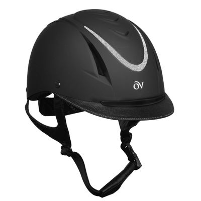 OVATION OV Z-6 Glitz II Helmet, Color: Black Glitter Silver, Size: XXS/XS (400041BKGSVXXSX)
