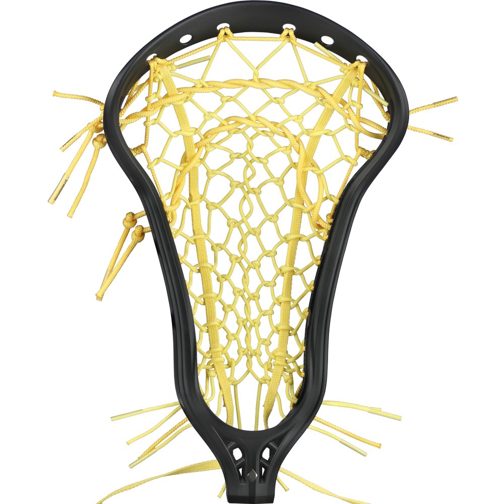 Womens Mark 2 Offense Lacrosse Head Strung with Tech Trad (High Pocket - Black/Yellow)
