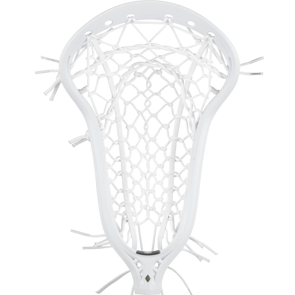 Womens Mark 2 Defense Lacrosse Head Strung with Tech Trad (Mid Pocket - White/White)