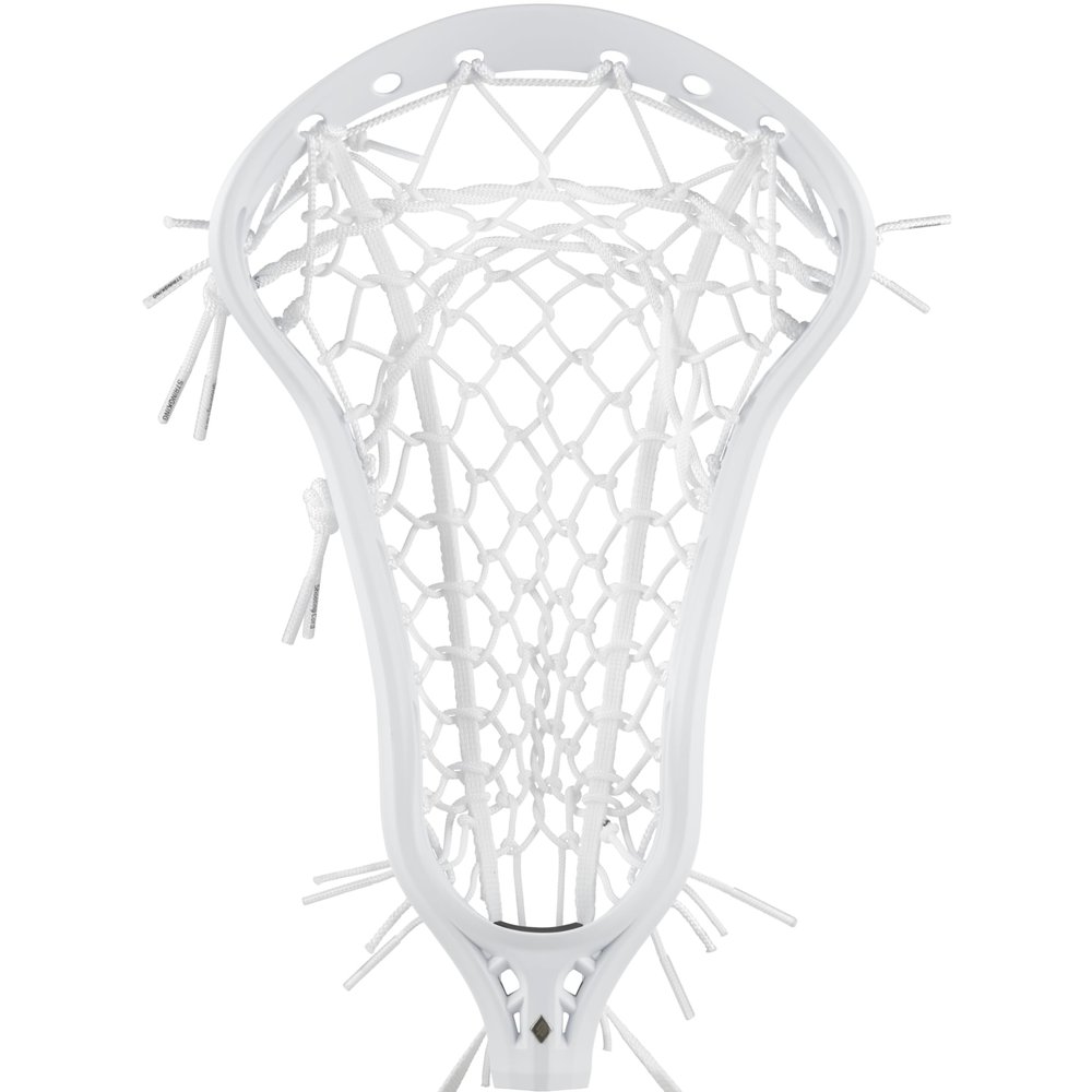 Womens Mark 2 Offense Lacrosse Head Strung with Tech Trad (High Pocket - White/White)