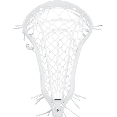 Womens Mark 2 Offense Lacrosse Head Strung with Tech Trad (Mid Pocket - White/White)