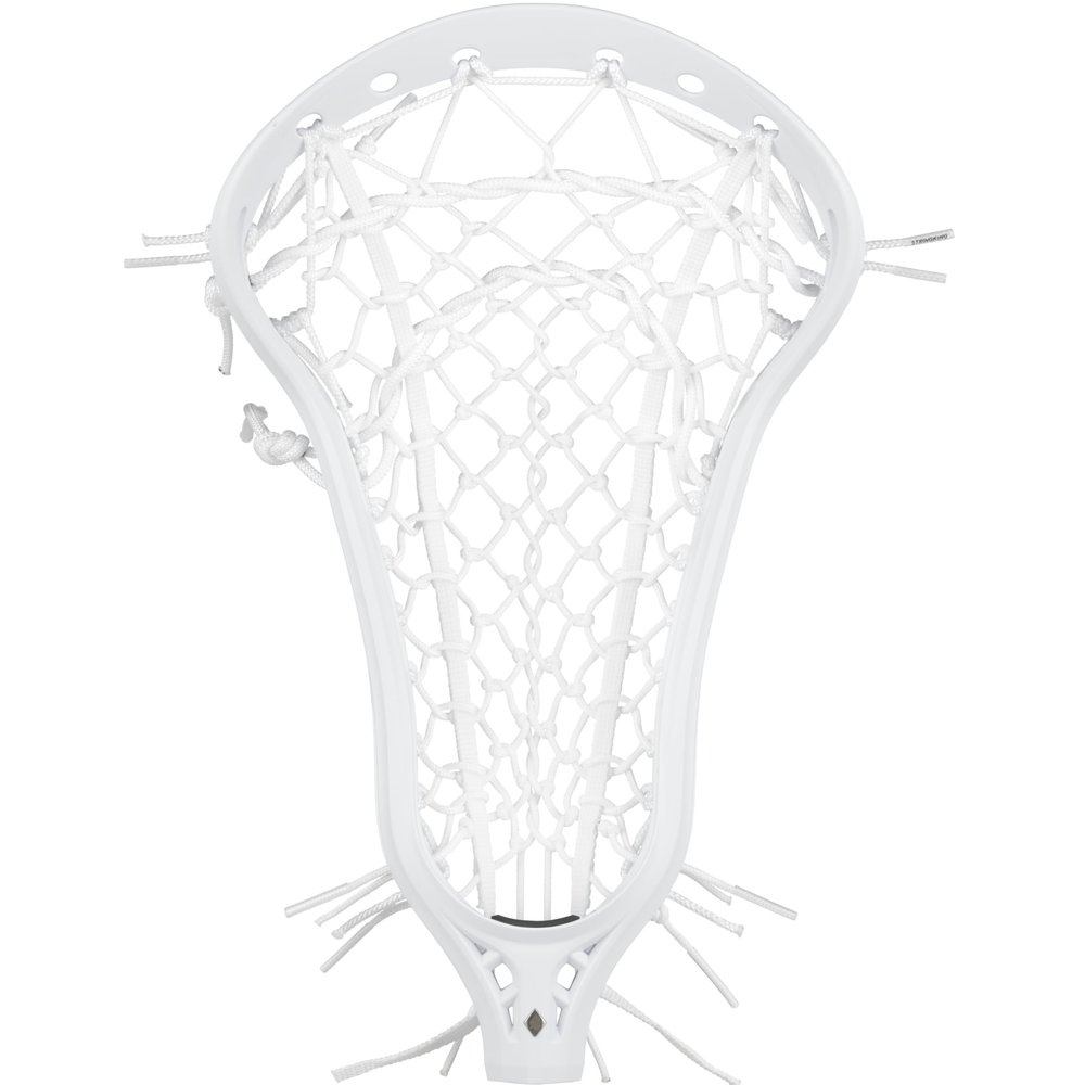 Womens Mark 2 Offense Lacrosse Head Strung with Tech Trad (Mid Pocket - White/White)