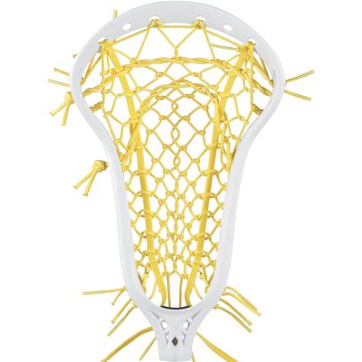 Womens Mark 2 Midfield Lacrosse Head Strung with Tech Trad (High Pocket - White/Yellow)