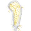 Womens Mark 2 Defense Lacrosse Head Strung with Tech Trad (High Pocket - White/Yellow) view 2