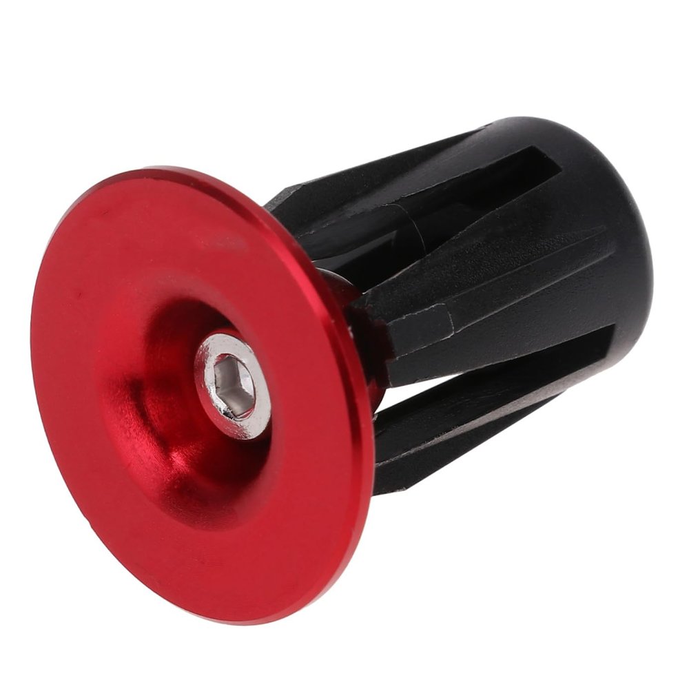 Happyyami Aluminum Alloy Mountain Bike Handle Plug Easy to Install End Caps for Handlebars Durable and Practical Bike Accessories Red