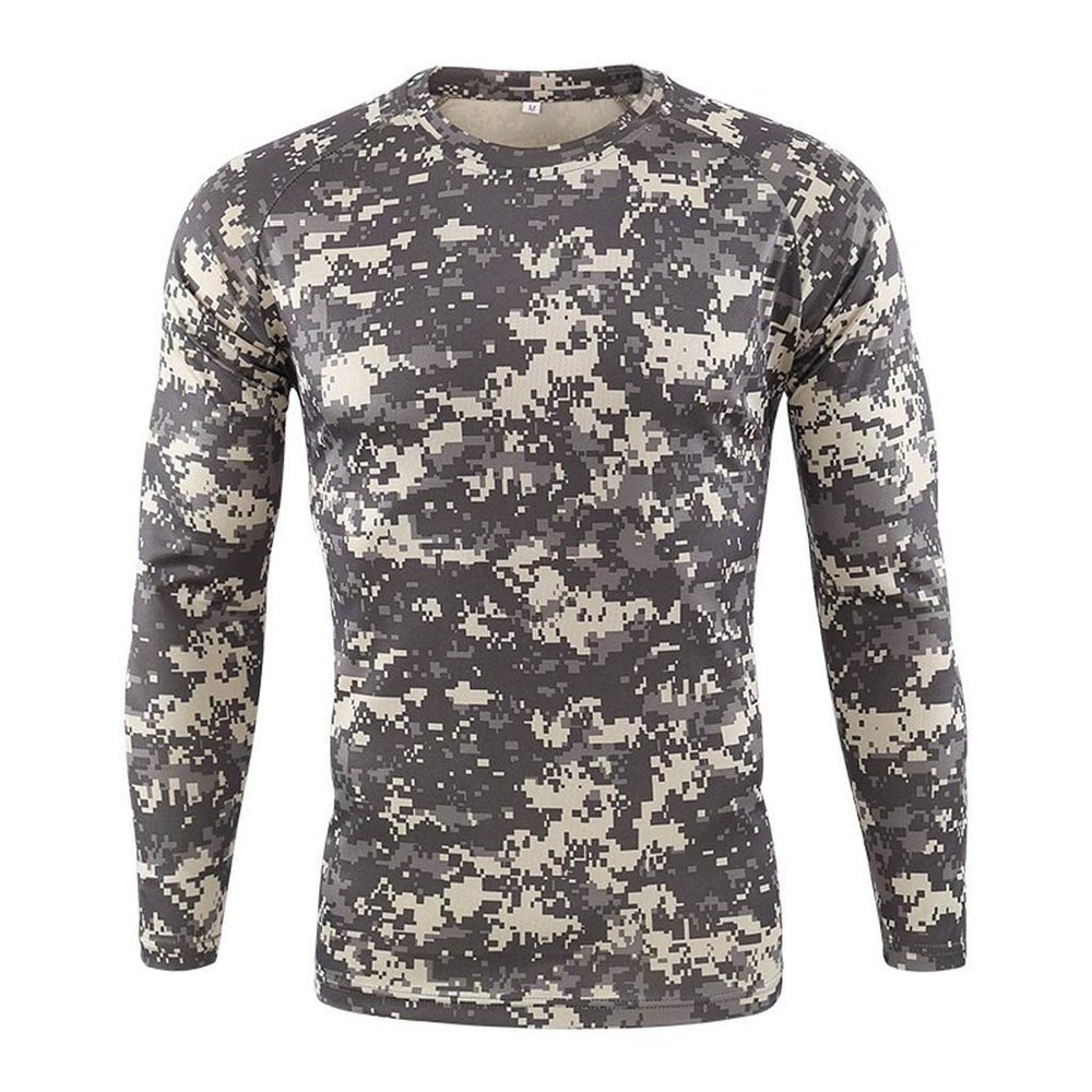 ZYXTIM Mens Hiking Shirts Long Sleeve Casual Slim Fit Moisture Wicking Fishing Swim Workwear Tee Workout Running Gym Tops(Army Green,Medium)