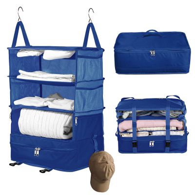 Bukere Hanging Packing Shelves for Luggage Suitcase, Portable Travel Cube Bag Organizer, Travel Essentials, Compression Closet Storage Organizer, X-Large Capacity