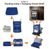 Bukere Hanging Packing Shelves for Luggage Suitcase, Portable Travel Cube Bag Organizer, Travel Essentials, Compression Closet Storage Organizer, X-Large Capacity view 2