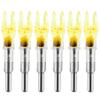 KEAUP 6PCS X Lighted Nocks for Arrows with .204 .233 .244 .246 Inside Diameter with H, S, GT Bushings High-Visibility LED Arrow Nocks, ON/Off Switch Included view 1