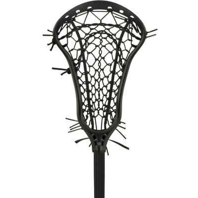 StringKing Womens Complete 2 Pro Offense Lacrosse Stick - Tech Trad Pocket - Metal 3 Pro Shaft (High Pocket - Black/Black)