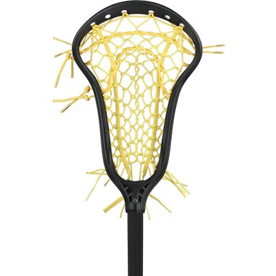 StringKing Womens Complete 2 Pro Midfield Lacrosse Stick - Tech Trad Pocket - Metal 3 Pro Shaft (Mid Pocket - Black/Yellow)