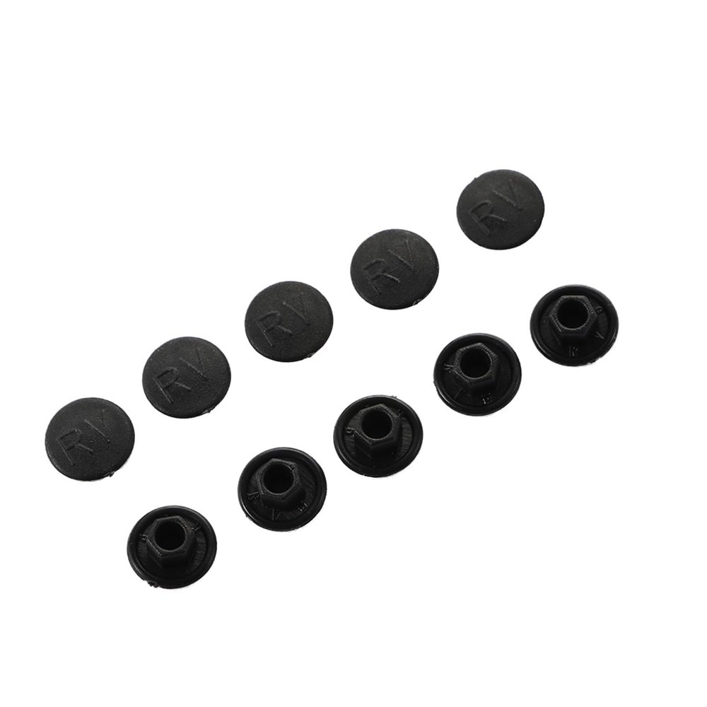 10pcs Bike Stem Screw Cap Mountain Bike Road Bike Foldable Bicycle M5 Hexagon Screws Cap Cycling Accessories (Color : Black, Size : 8.3 * 4mm)