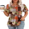 Blouses for Women Dressy Casual Puff Short Sleeve Loose Summer T Shirts Boho Tops Fashion Clothing L view 1