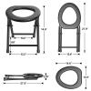 BLIKA Portable Toilet for Camping & Travel - 300LBS Weight Capacity, Folding Toilet with Removable Plastic Ring and Bags view 3