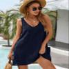 Blooming Jelly Womens Swiss Polka Dot Swimsuit Cover Up Dress Swim Bikini Coverup Beach Dresses (X-Large, Dark Blue) view 4
