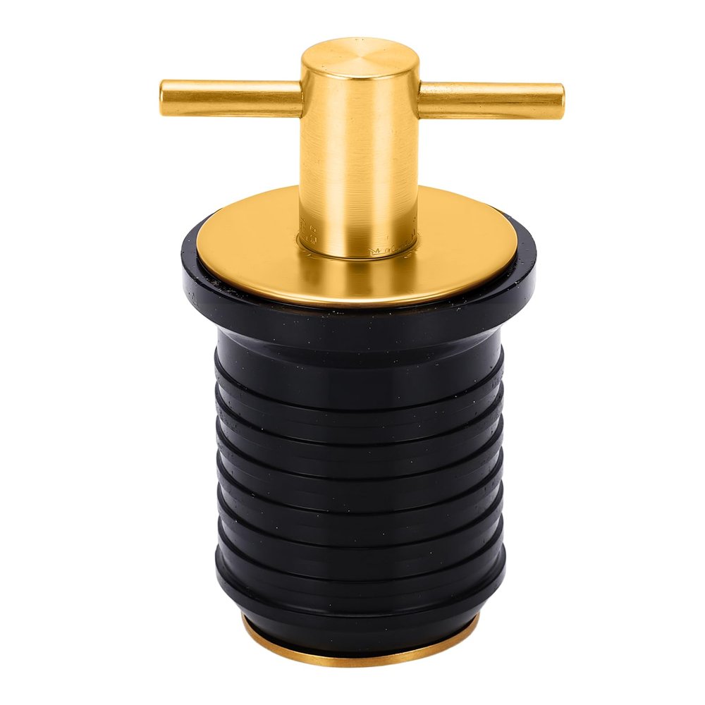 Boat Twist Drain Plug, 1" Marine Brass Screw Type Compression Plug Coolers Hulls Livewell Bilge Transom, Locks in Place for Yacht
