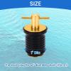 Boat Twist Drain Plug, 1" Marine Brass Screw Type Compression Plug Coolers Hulls Livewell Bilge Transom, Locks in Place for Yacht view 2