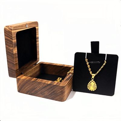 RUOMOODDZ Zebra wood necklace box retro necklace gift box can hold bracelets small pendants can be used as a DIY commemorative gift box for Christmas, Valentine's Day birthdays and family activities