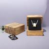 RUOMOODDZ Zebra wood necklace box retro necklace gift box can hold bracelets small pendants can be used as a DIY commemorative gift box for Christmas, Valentine's Day birthdays and family activities view 3