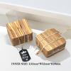 RUOMOODDZ Zebra wood necklace box retro necklace gift box can hold bracelets small pendants can be used as a DIY commemorative gift box for Christmas, Valentine's Day birthdays and family activities view 4