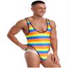Lejafay Men's Bodysuit Jockstrap Backless Wrestling Singlet Body Chest Harness Jumpsuit Underwear Coloful Large view 3