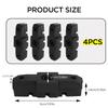 4PCS 2 Pairs Bicycle Brake Pads Replacement Compatible with Magura HS11/HS22/HS24/HS33 Rubber Road Bike Brake Covers Bike Accessories Black view 3