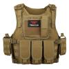 YAKEDA Adjustable Tactical Airsoft Training Vest | Camping, Fishing, Hunting, Gift for Halloween and New Year (US, Alpha, One Size, Regular, Regular, Tan) view 1