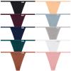 FINETOO 10 Pack G-String Thongs for Women Cotton Panties Stretch T-back Tangas Low Rise Hipster Underwear Sexy S-XL view 1