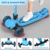 TONBUX Kids Scooter, Light Up 3 Wheel Kick Scooters for Kids 3-12, Folding Scooters with Adjustable Height - Toddler Scooter Lean-to-Steer & Widen Anti-Slip Deck view 3