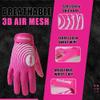 HANDLANDY Youth Football Gloves, Sticky Wide Receiver Gloves for Kids, White and Gold Stretch Fit Football Glove (Pink and White, X-Large) view 3