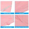 PATIKIL 82.6x47 Inch Sleeping Bag Liner, Lightweight Soft Travel Camping Sheet Sleep Sack Compact Sleeping Bag Set with Carry Bag for Backpacking Camping Travel Hotel, Pink view 4