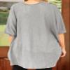 Eytino Womens Plus Size Kimono Cardigan Short Sleeve Open Front Cover Up Loose Casual Blouse Oversized Light-Weight Solid Tops Gray 4X view 2