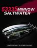 KINGDOM #21 Long Casting Floating Minnow Fishing Lure 180mm Surface Lure 29g Slim and Streamlined Dual Heart Transfer System Electroplated Layer Body view 2