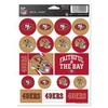 San Francisco 49ers Vinyl Sticker Sheet 5" x 7" view 1