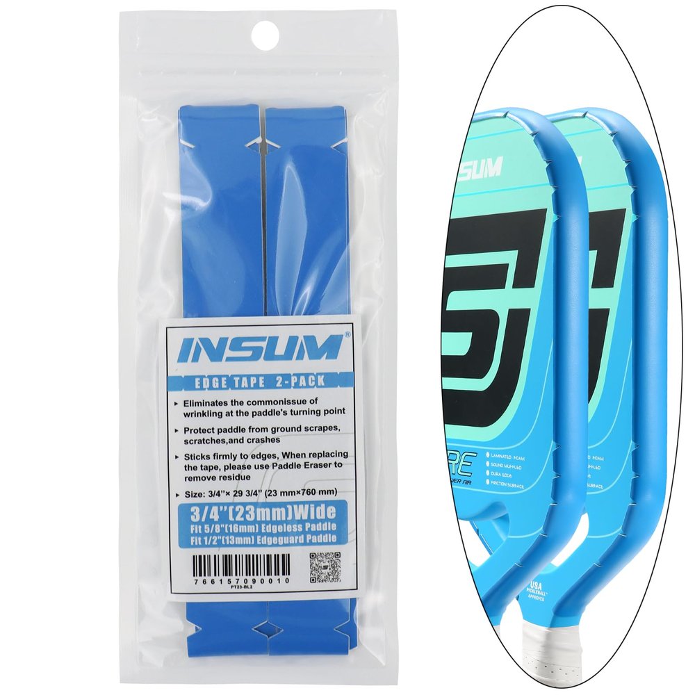 INSUM Pickleball Paddle Edge Guard Tapes Protection Tapes, Pre-Cut V, 20/23/26mm Width Protective Tapes for All Thickness Edges