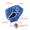 Blue Softball Glove - 12.5 Inches Sport Baseball Glove Outfield Mitt for Outdoor Training view 2