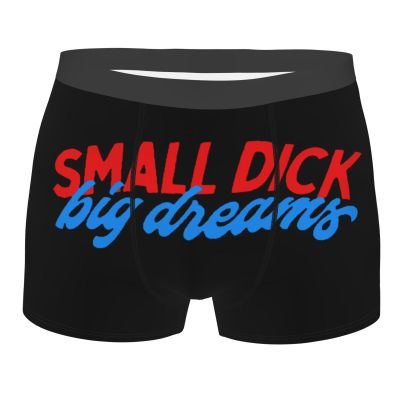Small Dick Big Dreams Boxer Briefs Comfort Stretch Underwear Trunks Wicking Breathable Knickers For Mens Black